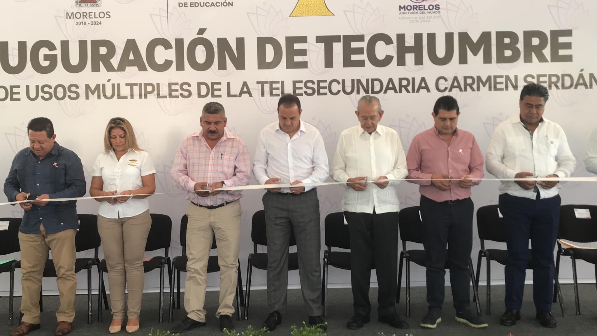 INAUGURACIÓN DE LA TECHUMBRE DE CANCHA DE USOS MULTIPLES EN LA ESC. TELESECUNDARIA 