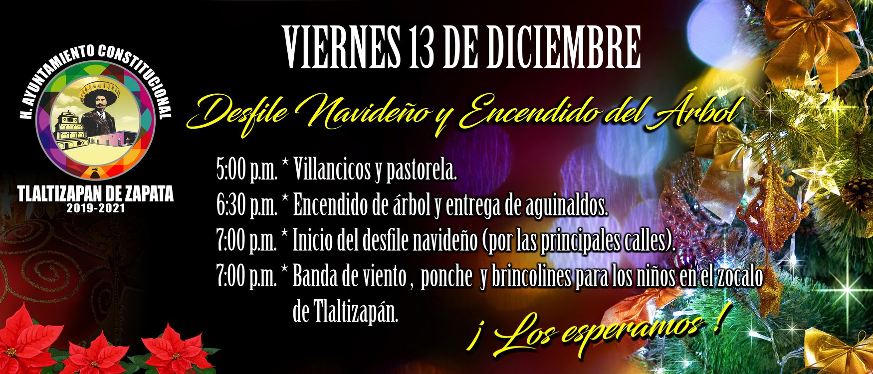 ¡LOS INVITAMOS AL ENCENDIDO DEL ÁRBOL NAVIDEÑO!