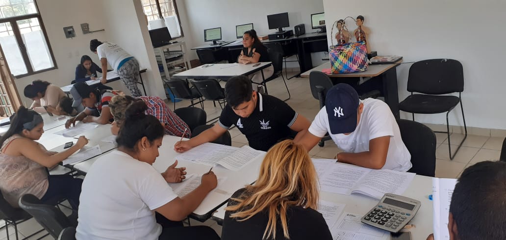 SE LLEVÓ A CABO LA APLICACIÓN DE EXÁMENES DE INEEA EN LA PLAZA COMUNITARIA DE SAN MARCOS.