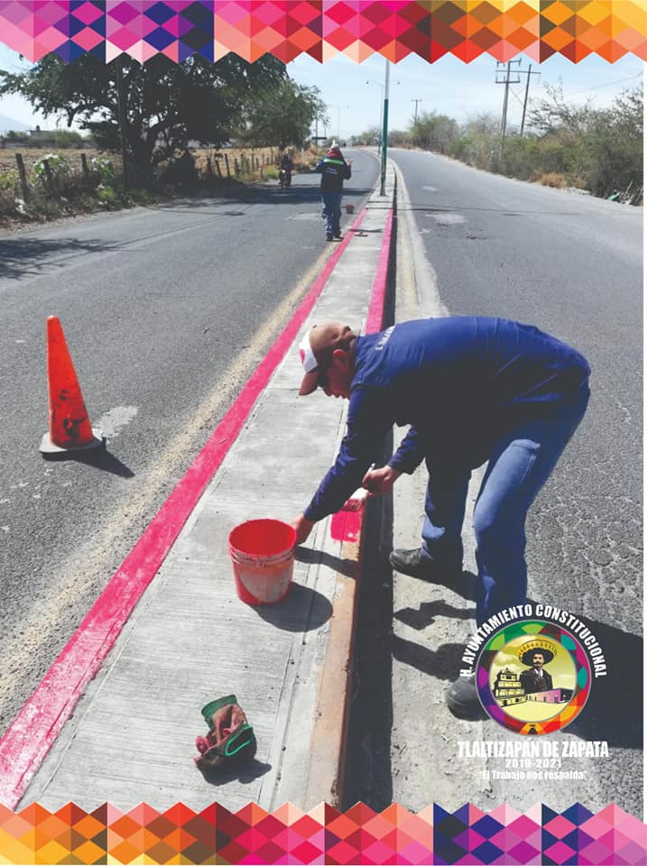 SE REALIZAN TRABAJOS DE BALIZAMIENTO EN EL BOULEVARD EL MIRADOR - AMADOR SALAZAR.